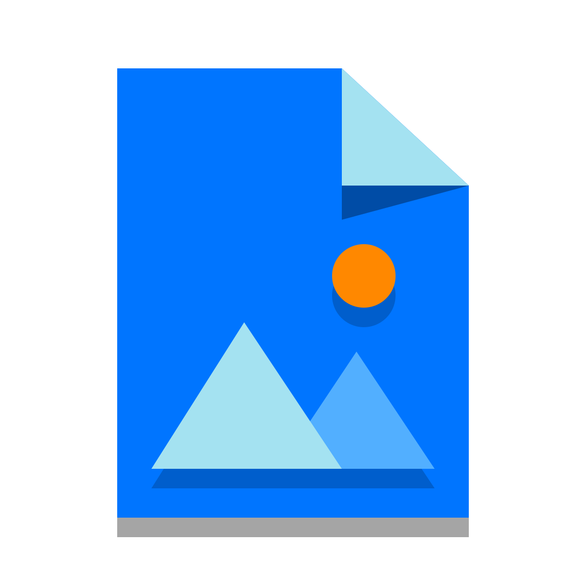 papercut style image file icon