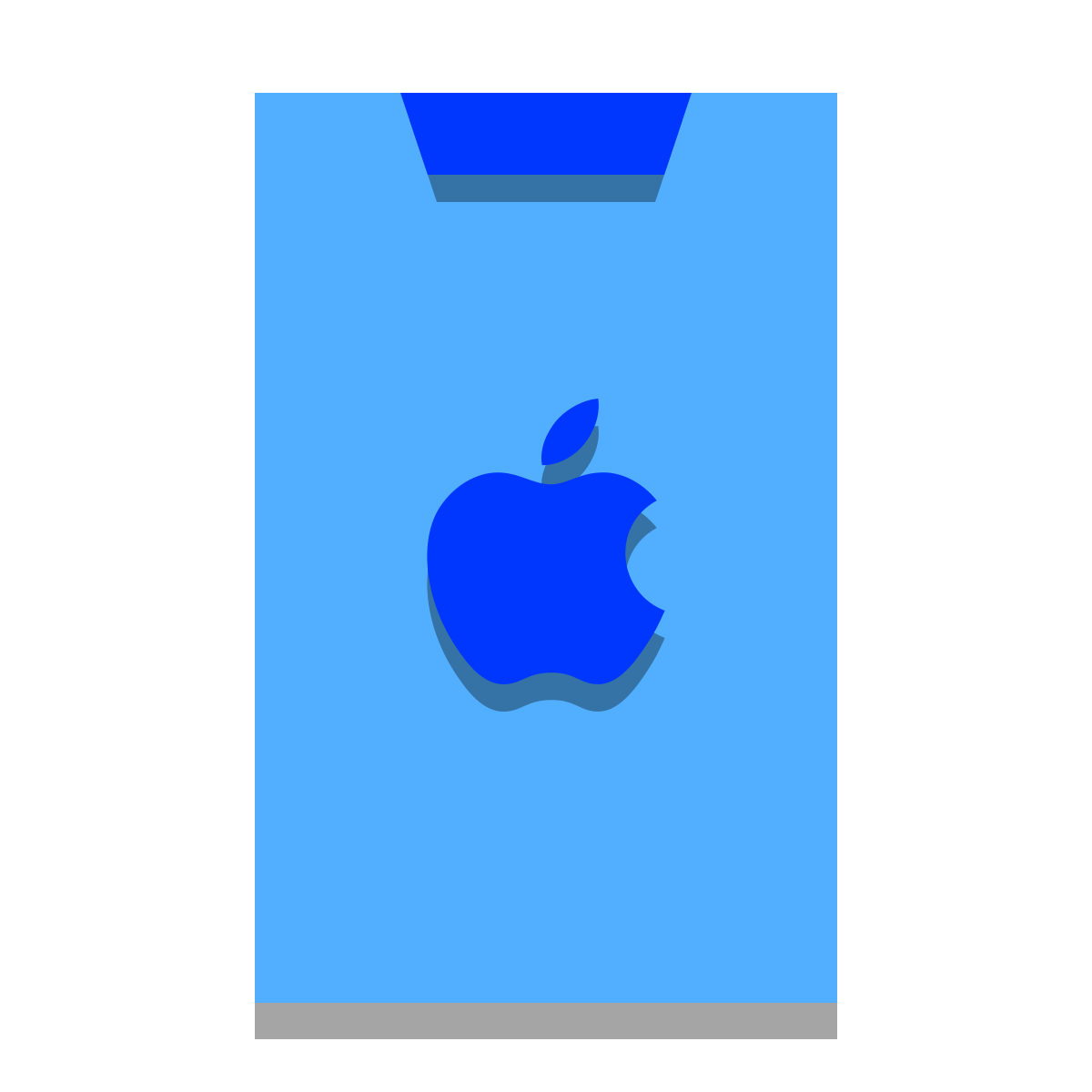 papercut style iphone x icon