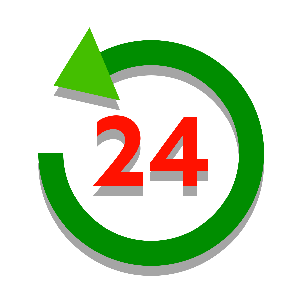 papercut style last 24 hours icon