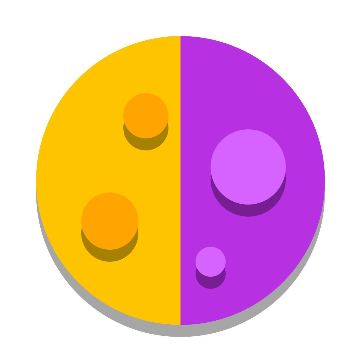 papercut style 半月 icon