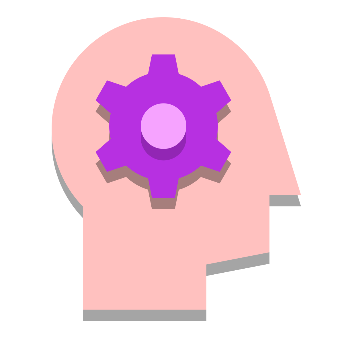 papercut style learning icon