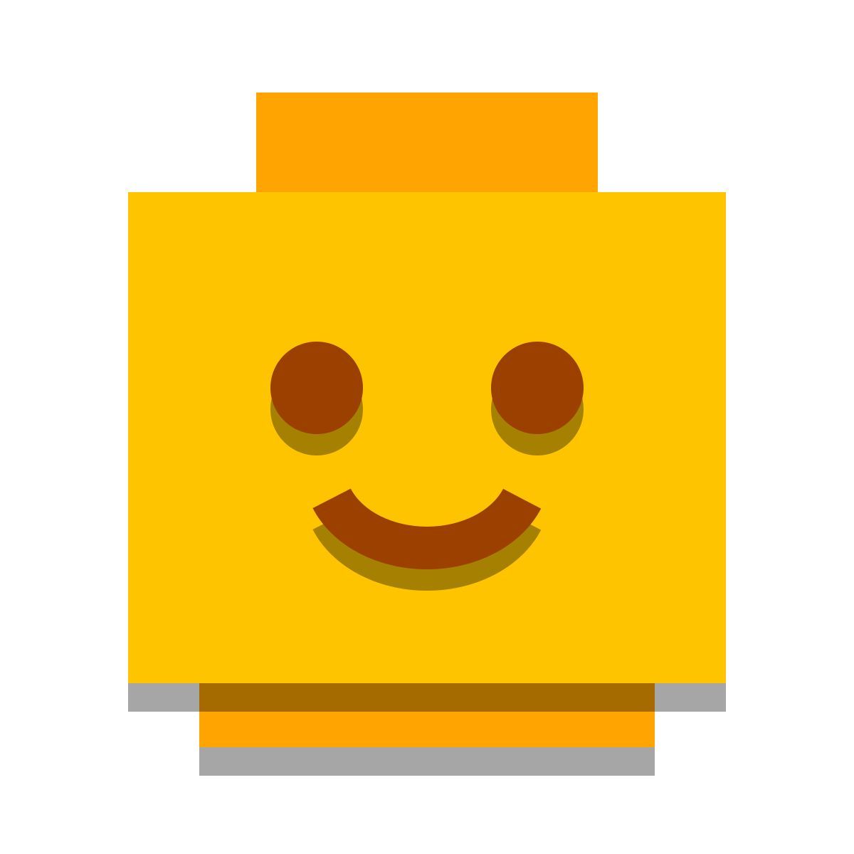 papercut style 乐高头 icon