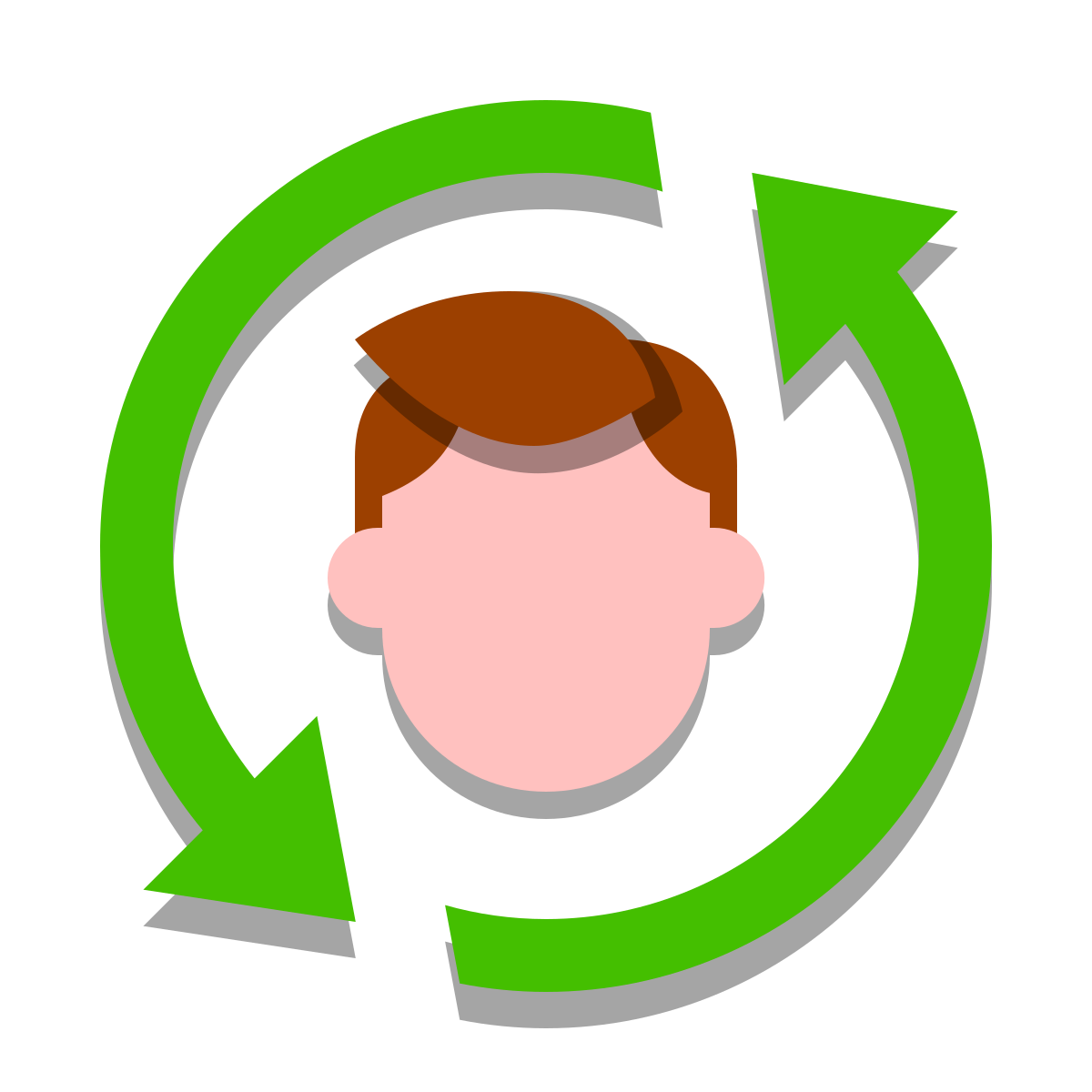 papercut style lifecycle icon