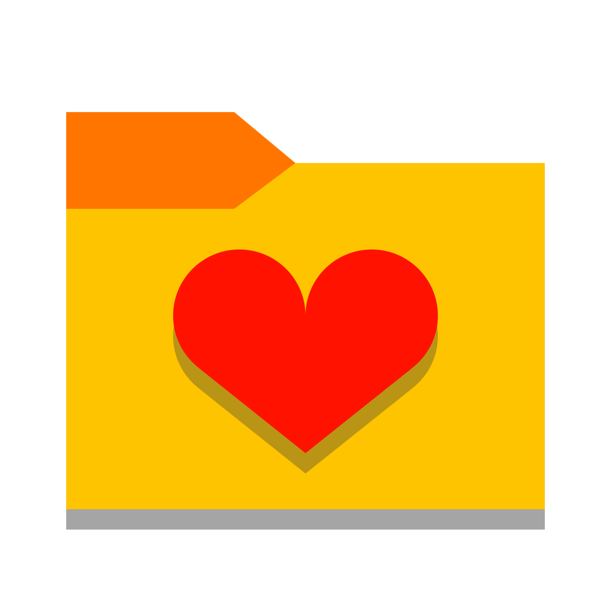 papercut style likes folder icon