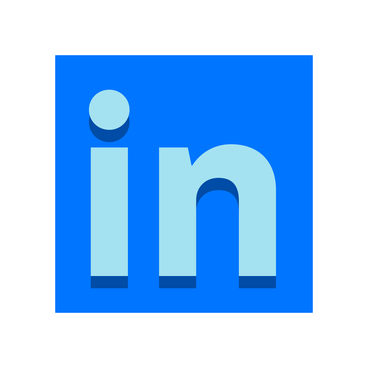 papercut style linkedin icon