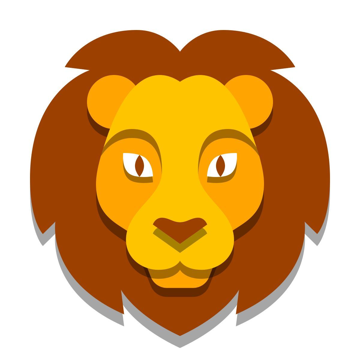 papercut style león icon