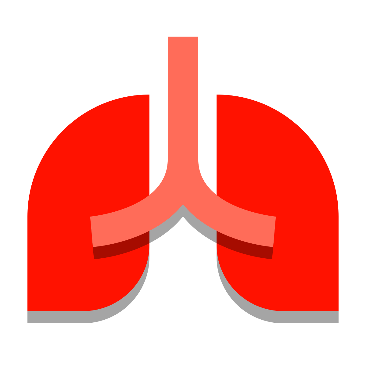 papercut style lungs icon