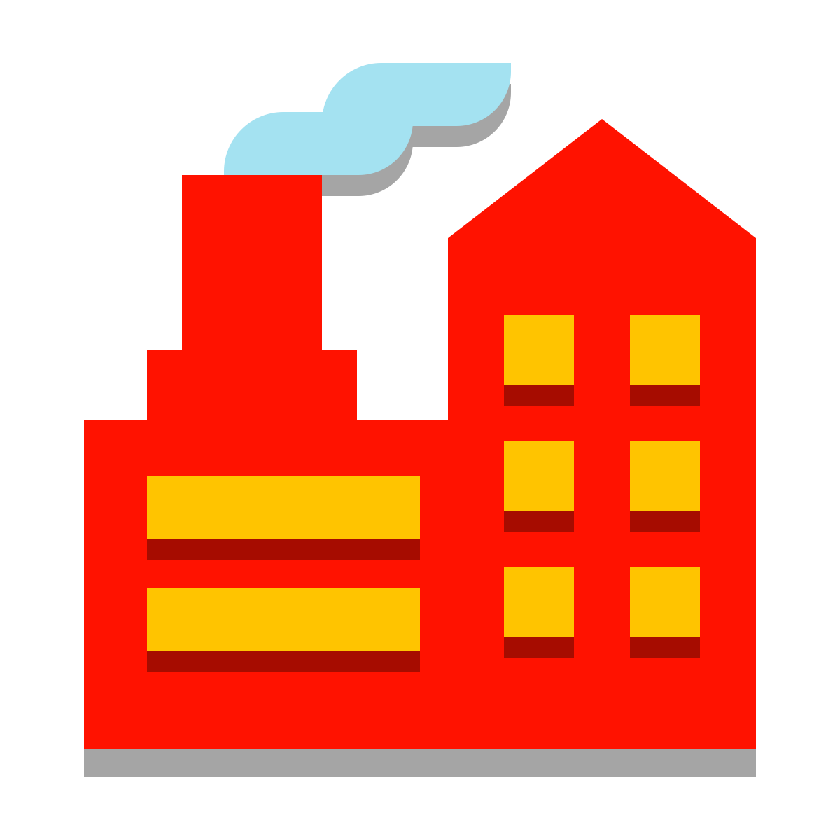 papercut style manufacturing icon