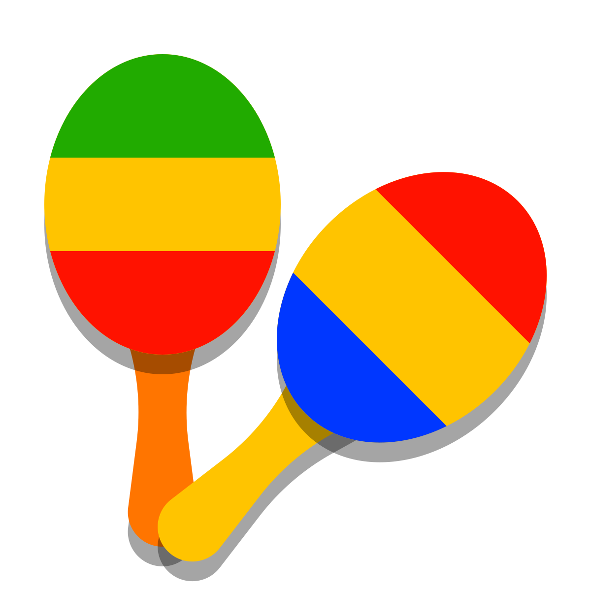 papercut style maracas icon