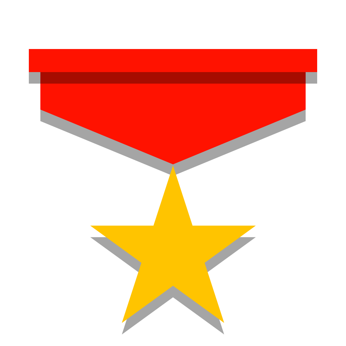 papercut style medal icon