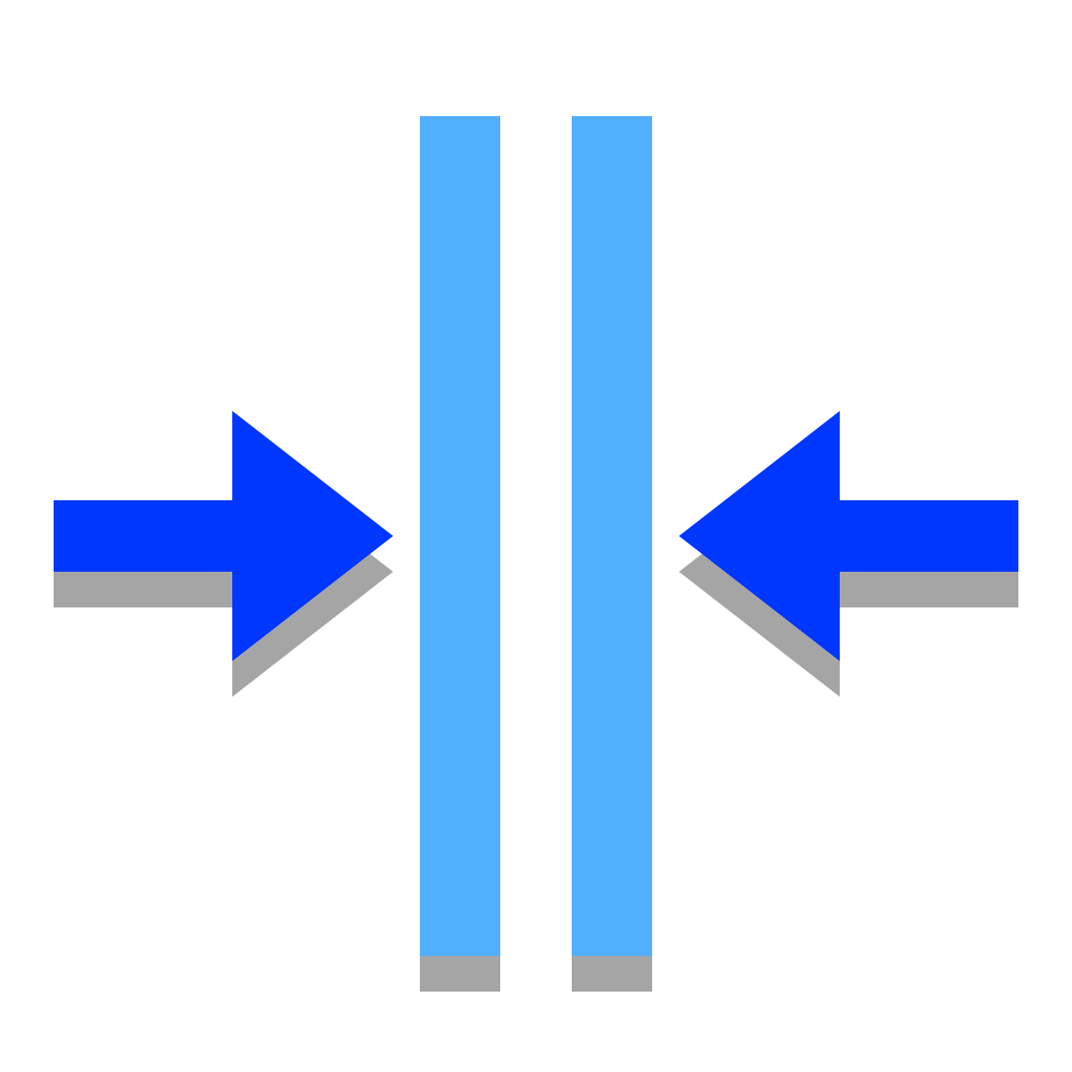 papercut style merge vertical icon