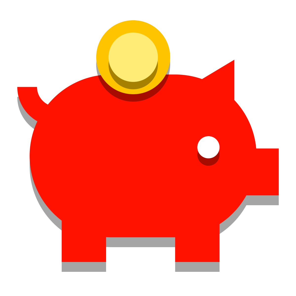 papercut style money box icon