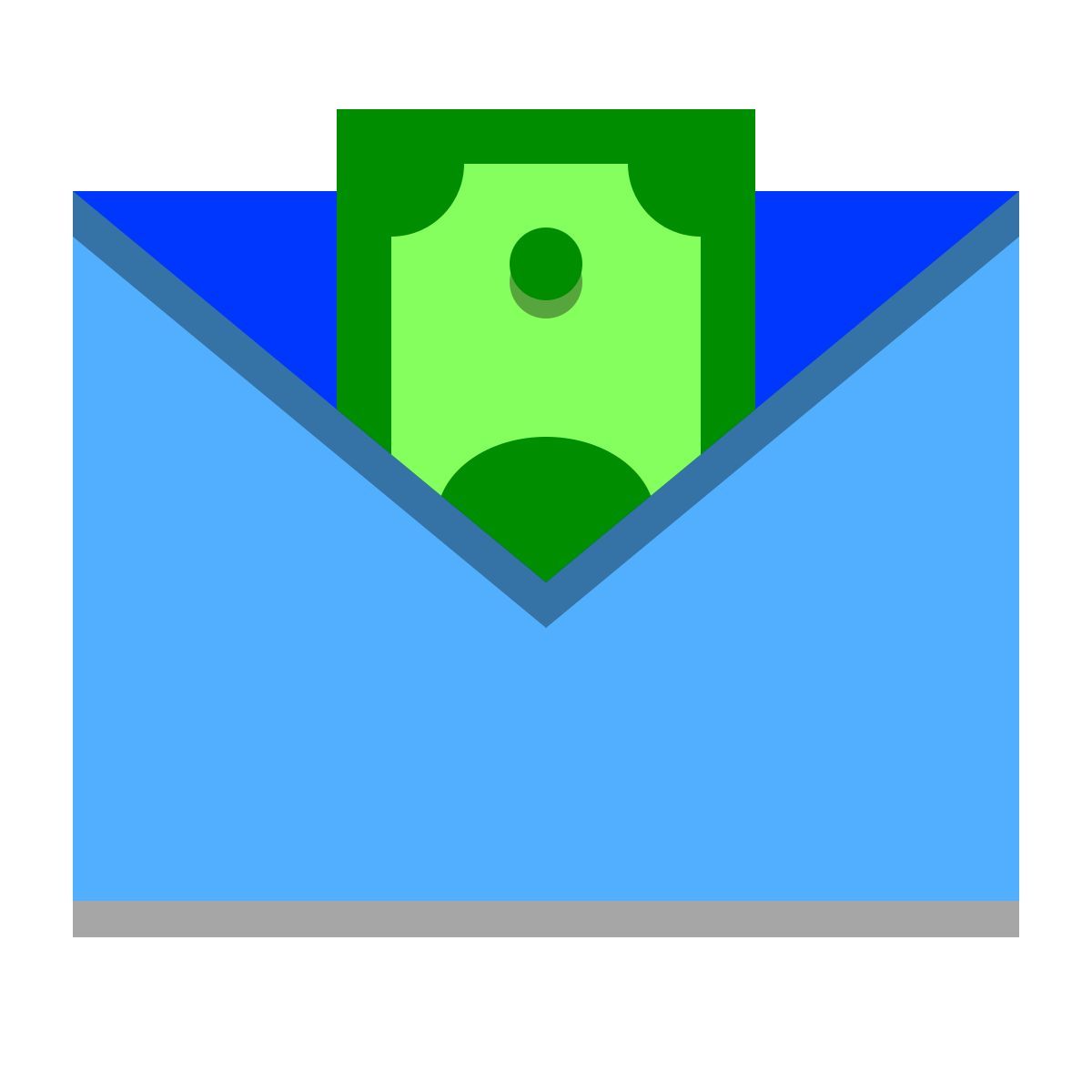 papercut style 송금 icon