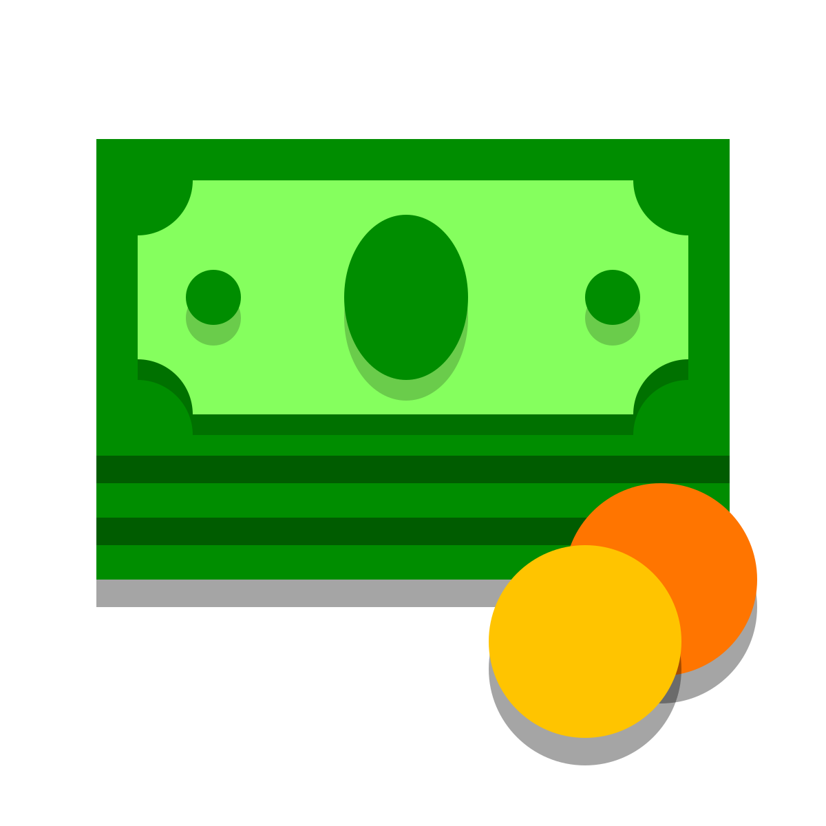 papercut style money icon