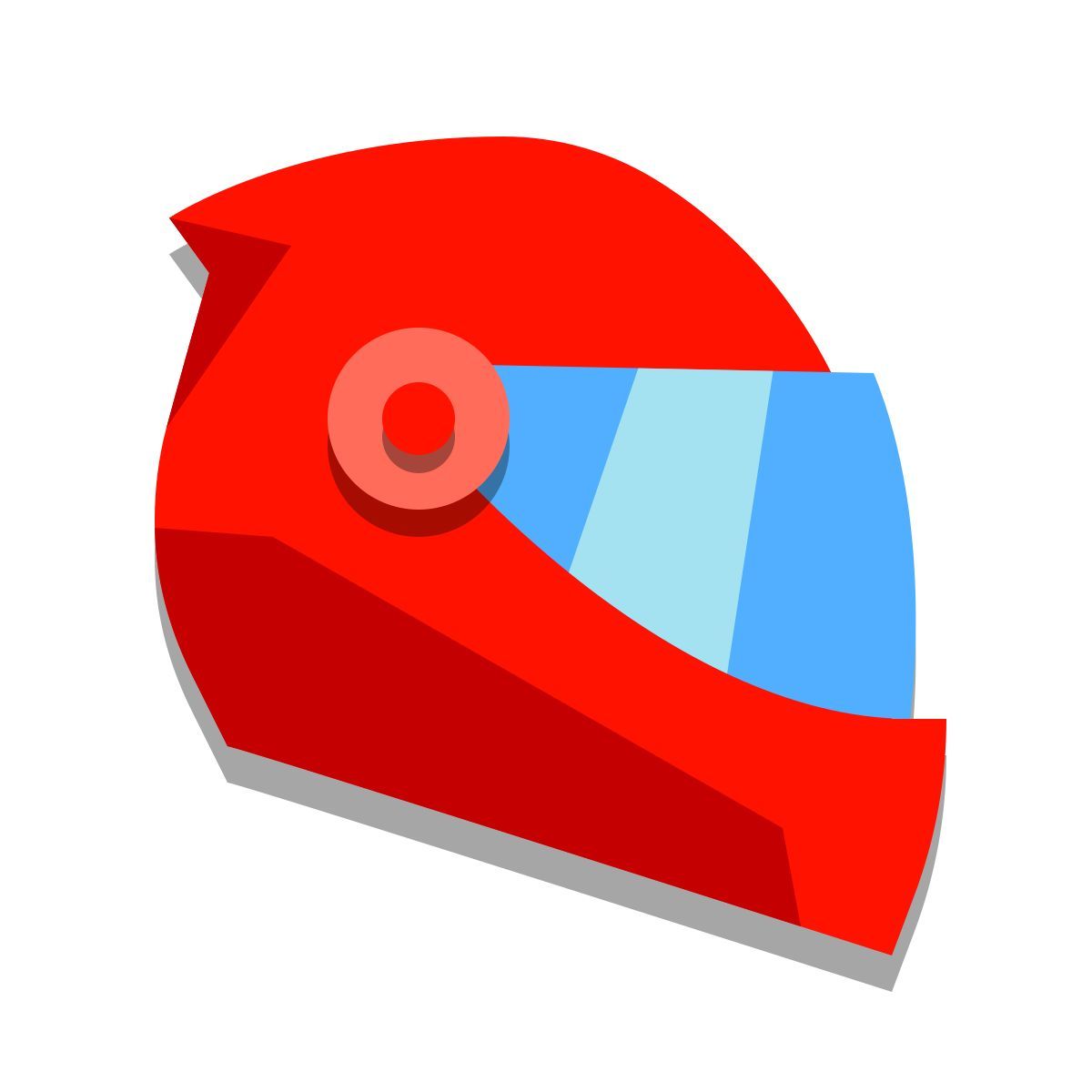 papercut style motorbike helmet icon