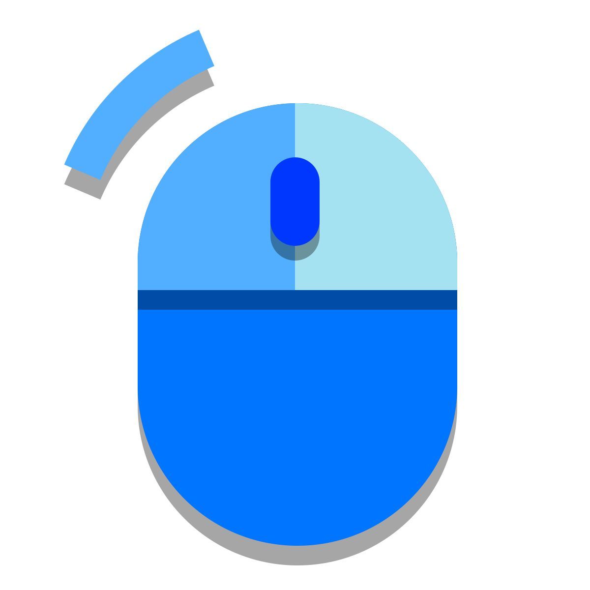 papercut style left click icon