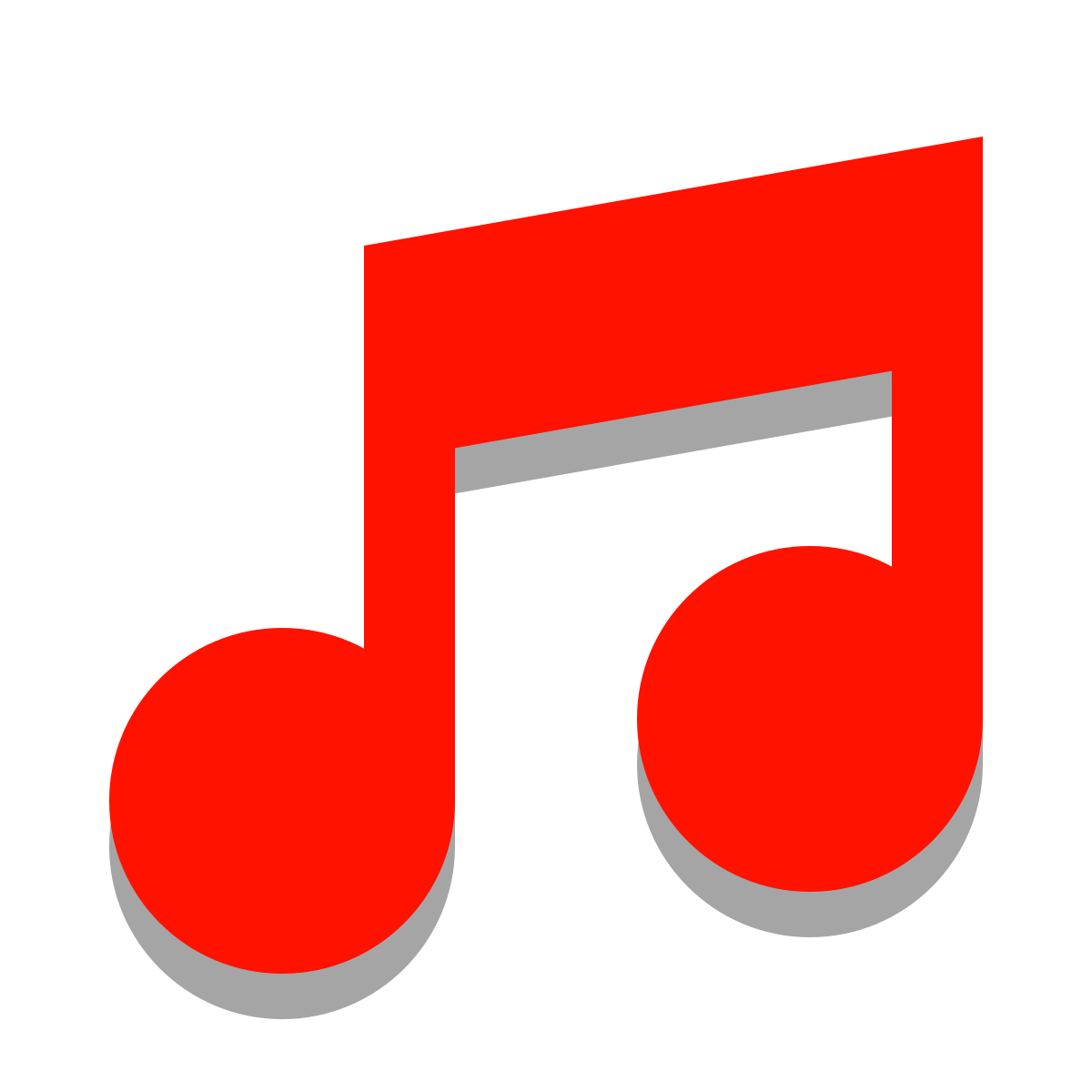 papercut style musical notes icon