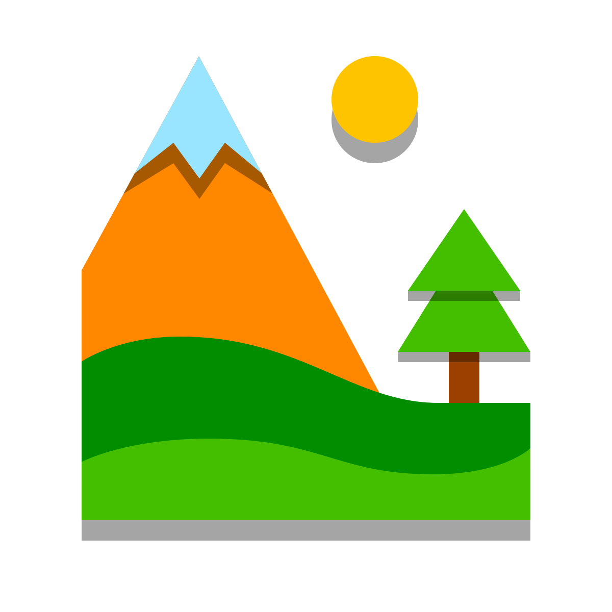 papercut style national park icon