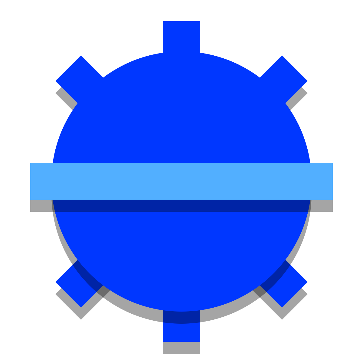 papercut style naval mine icon