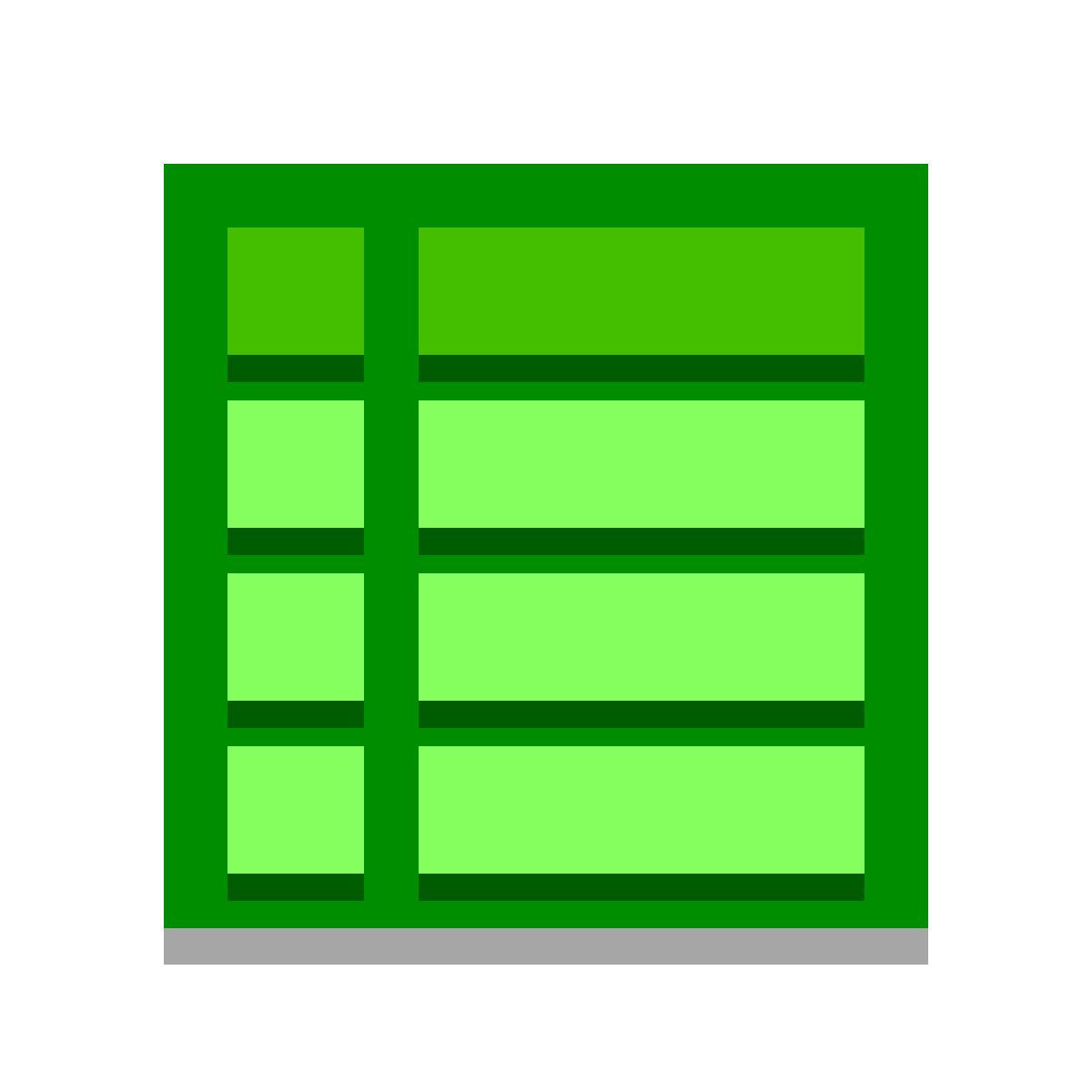 papercut style neue tabelle icon