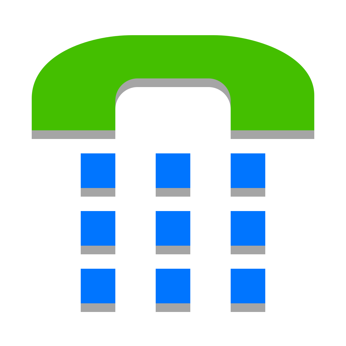 papercut style number pad icon