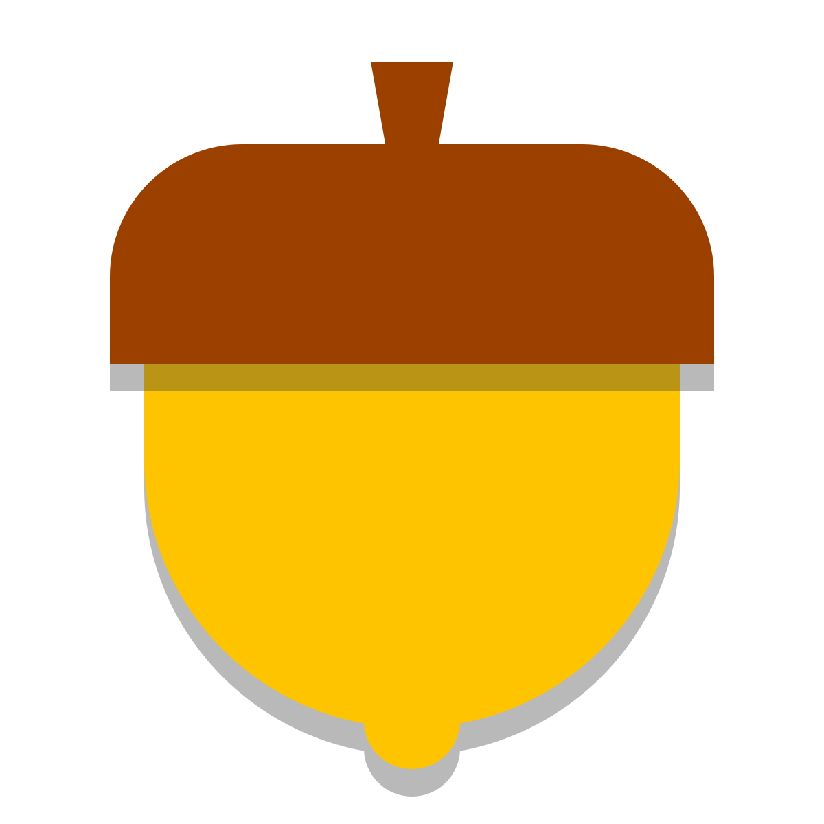papercut style nut icon