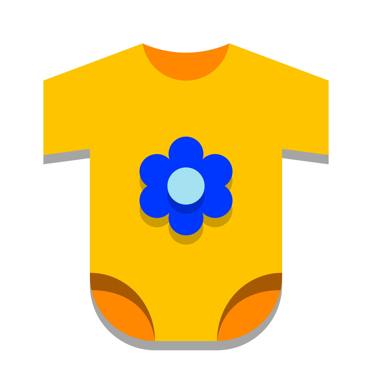 papercut style onesie icon