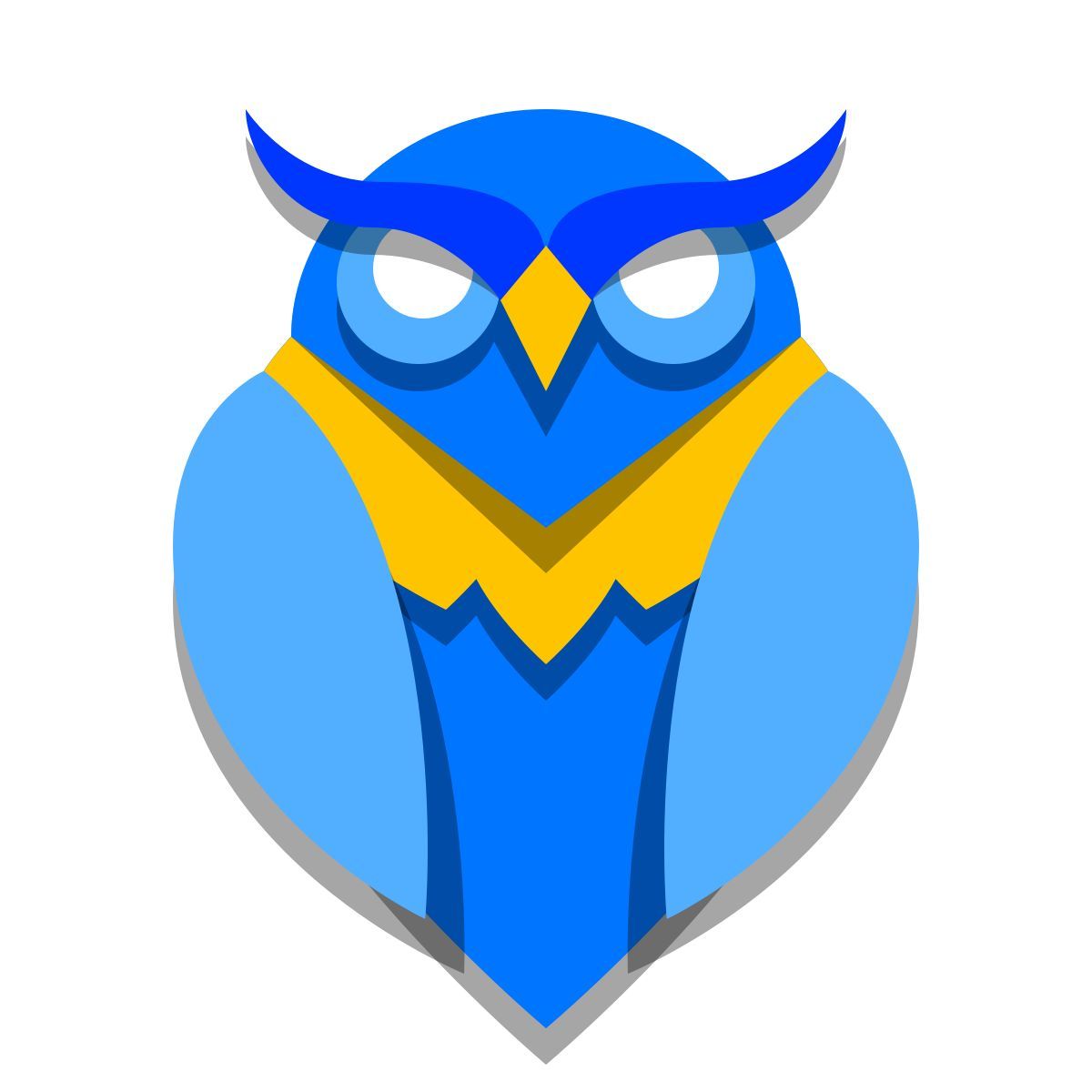 papercut style hibou icon