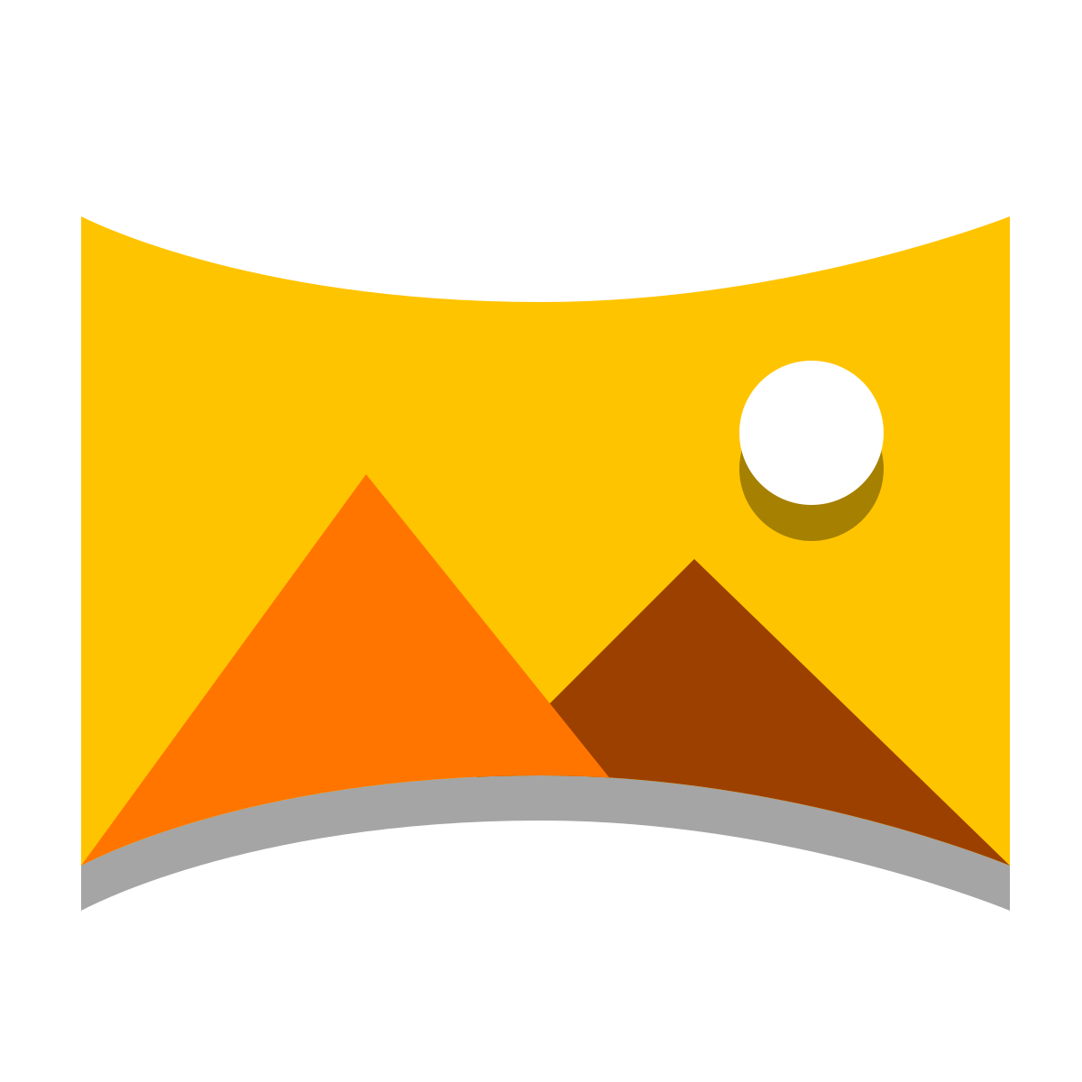 papercut style panorama icon