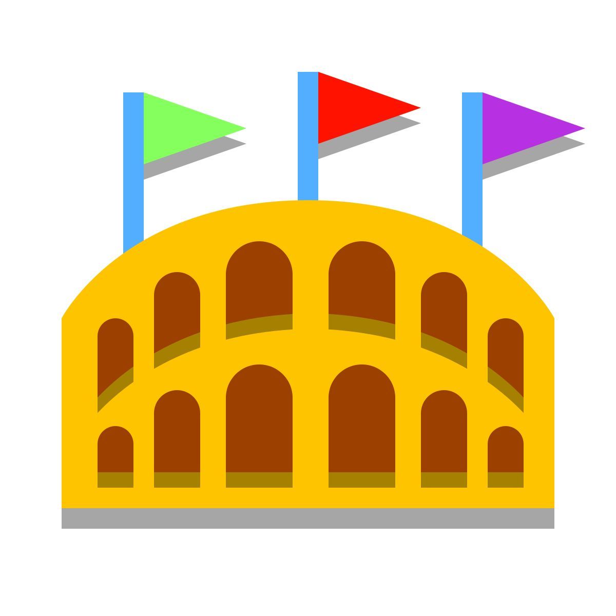 papercut style arena icon