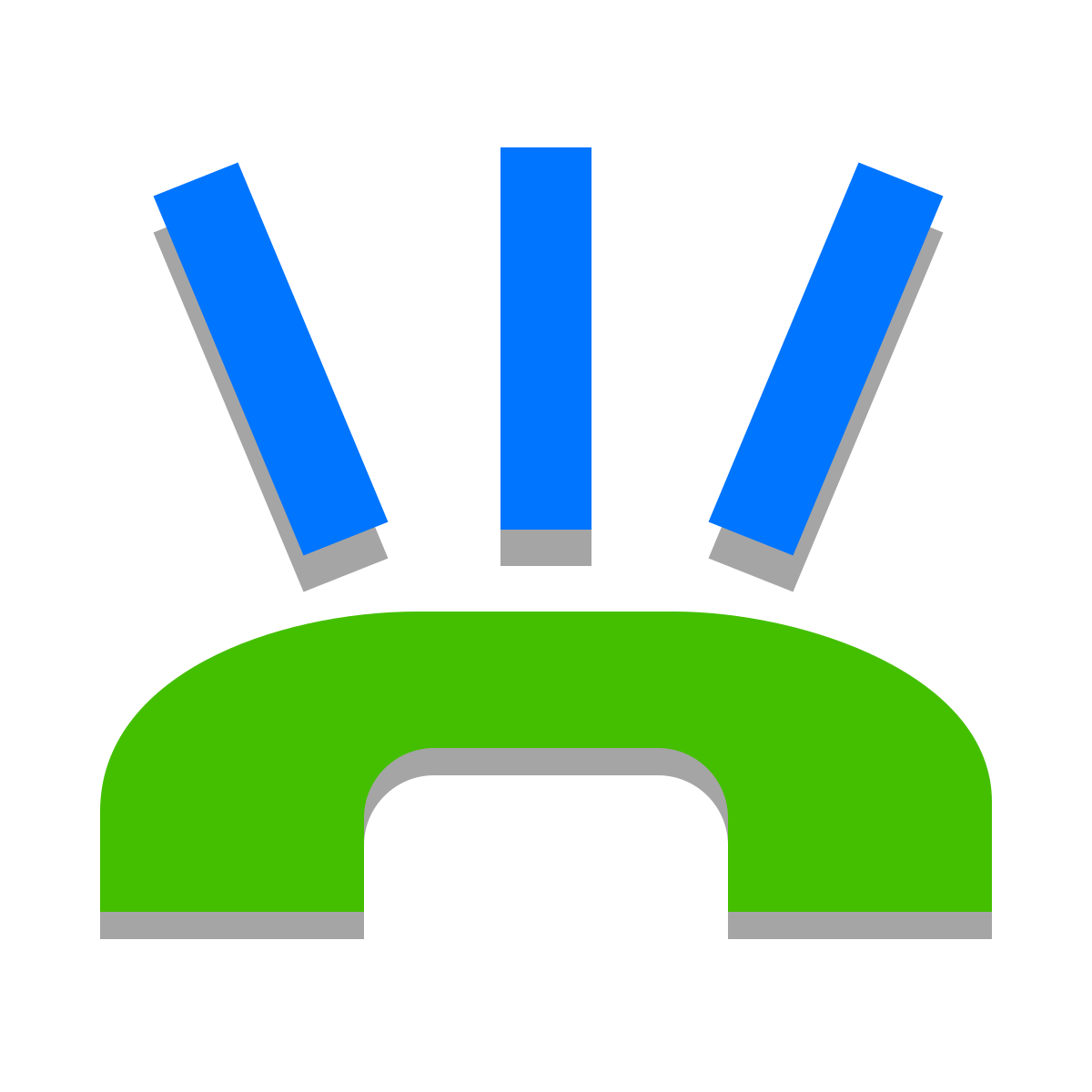 papercut style phone ringing icon