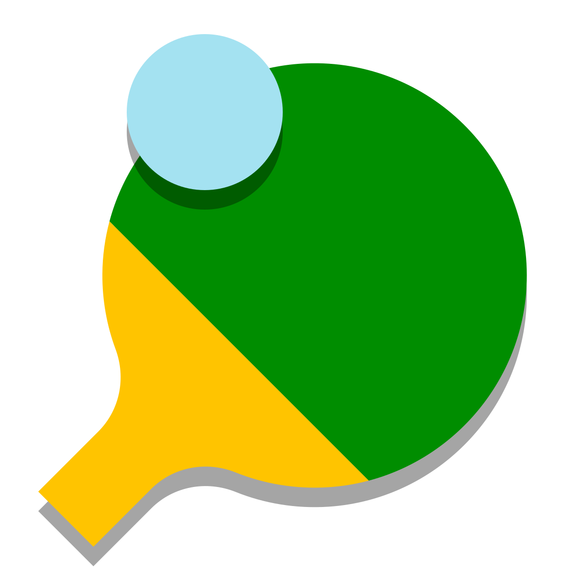 papercut style ping pong icon