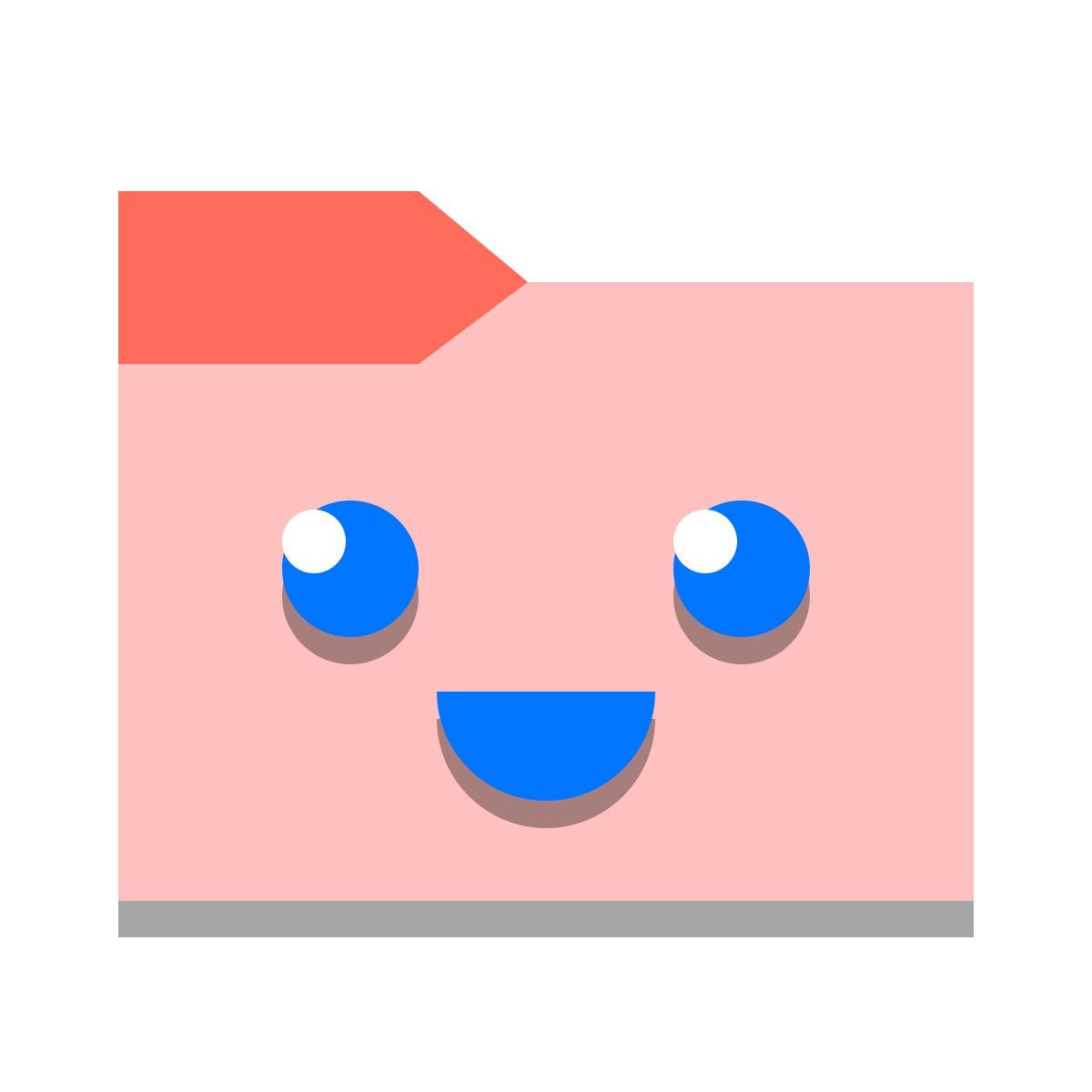 papercut style pink cute folder icon