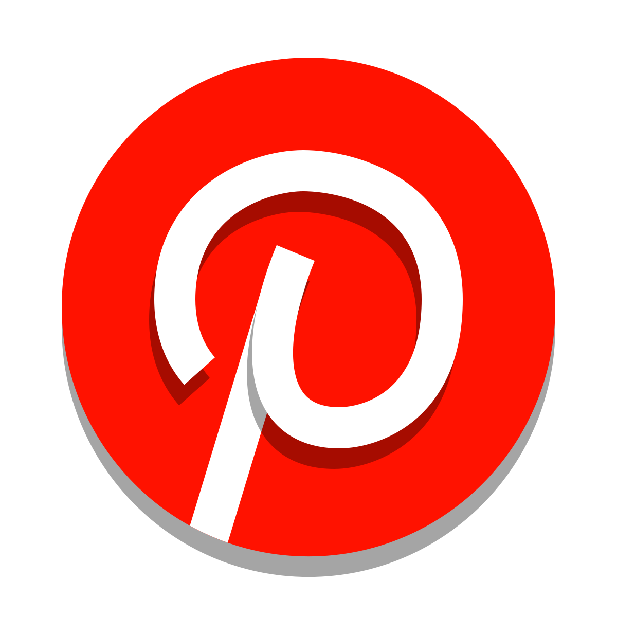 papercut style pinterest icon