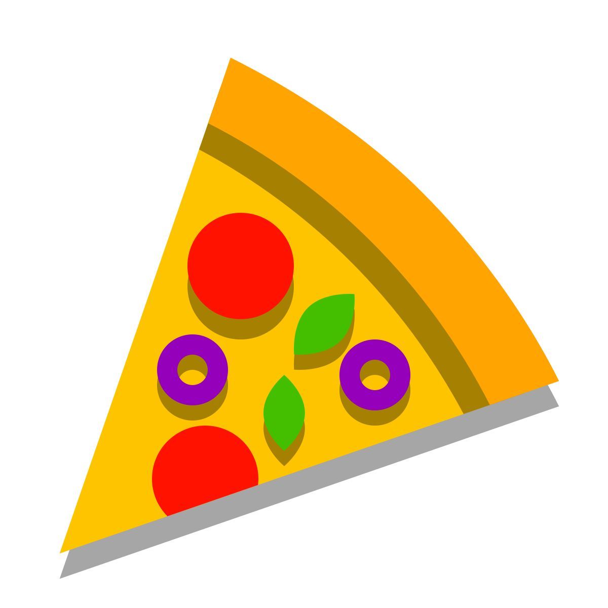 papercut style pizza icon