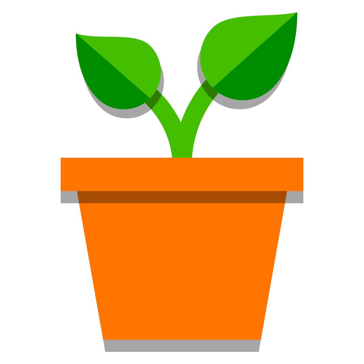 papercut style vaso de planta icon