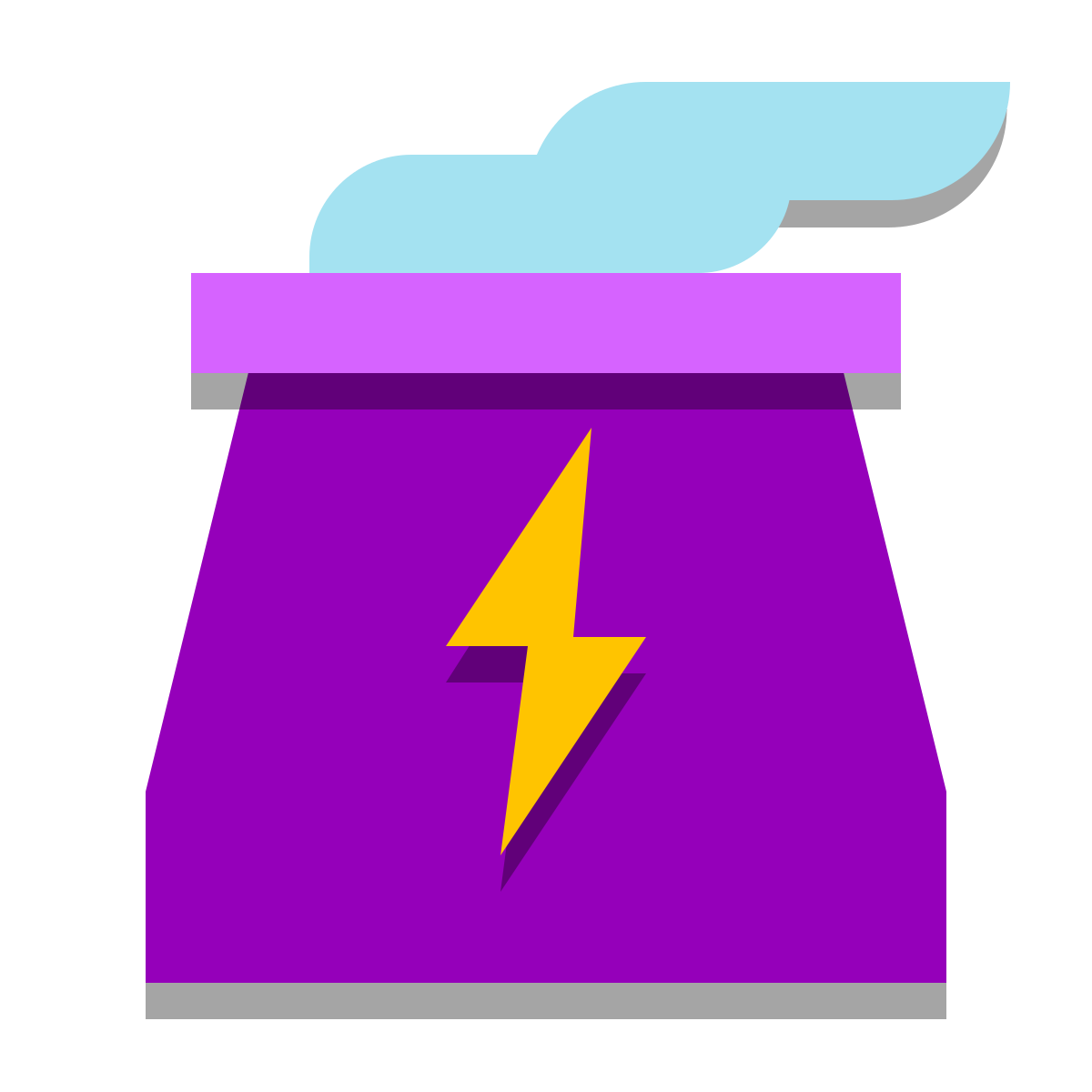 papercut style power plant icon