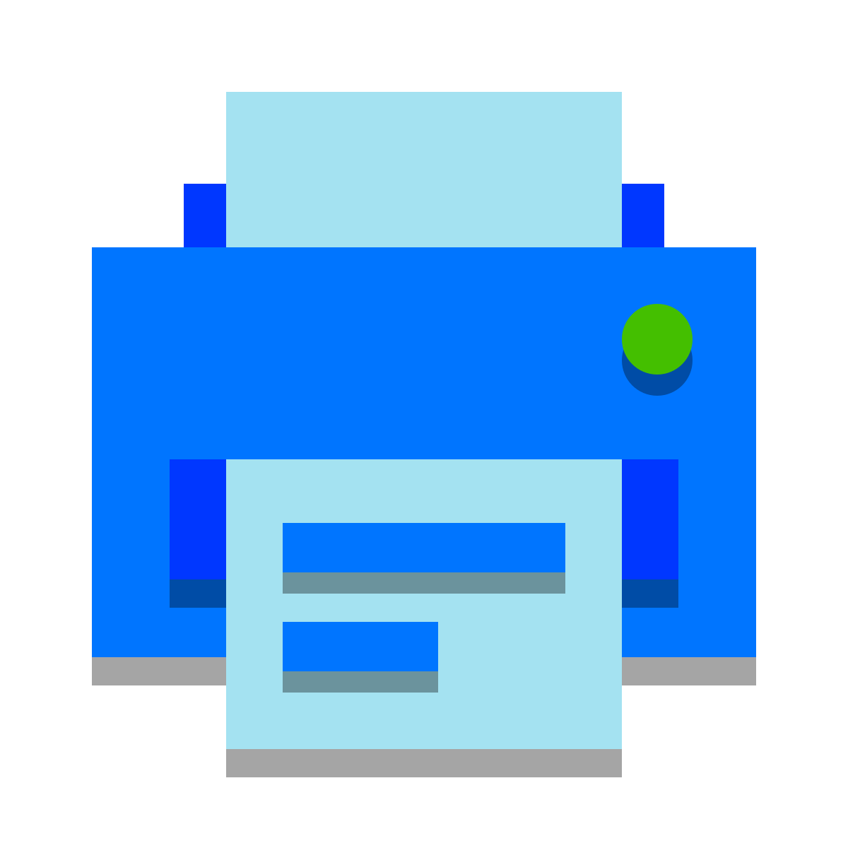 papercut style print icon