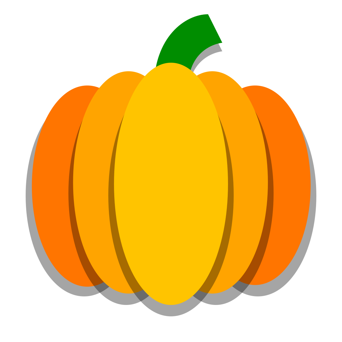papercut style pumpkin icon