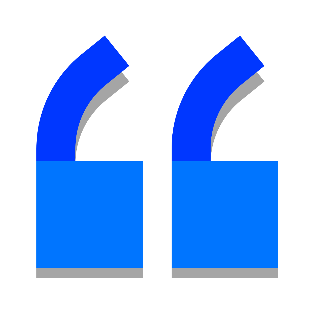 papercut style quote left icon