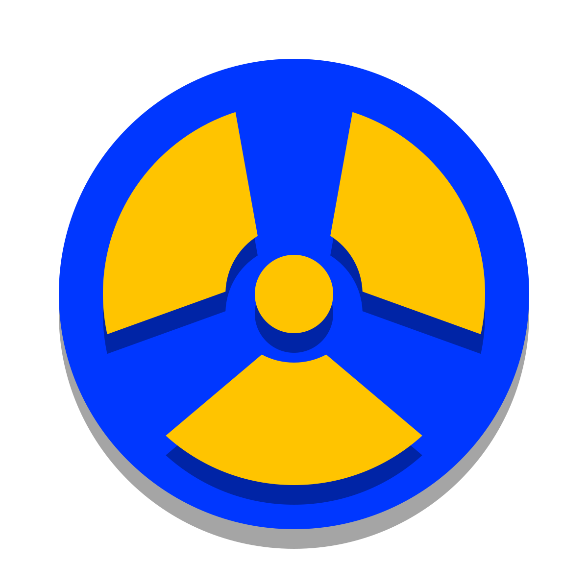 papercut style radio active icon