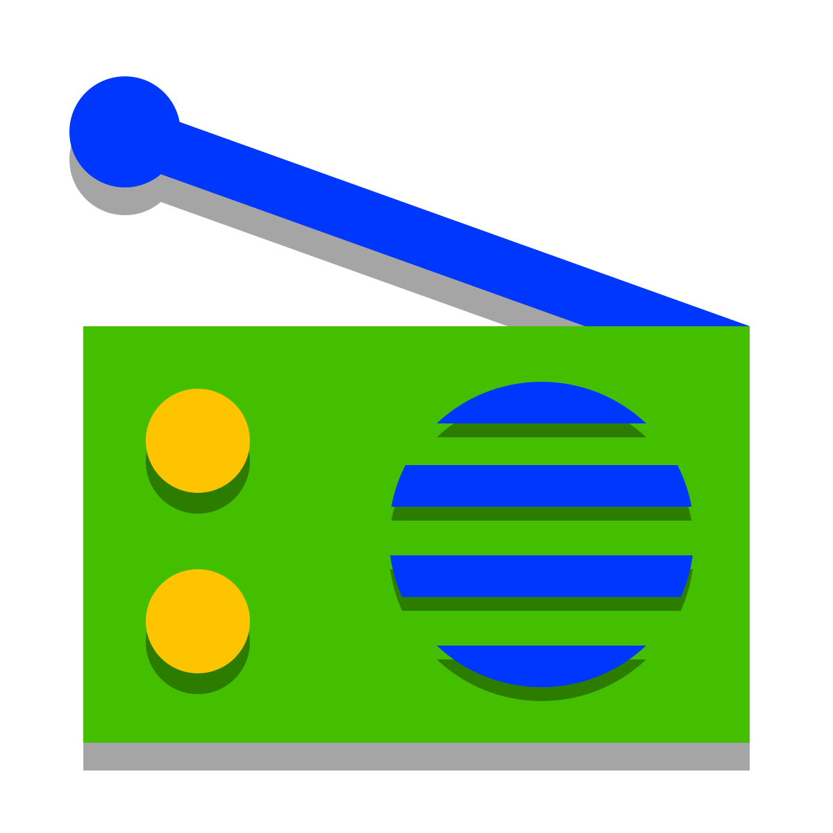 papercut style radio icon