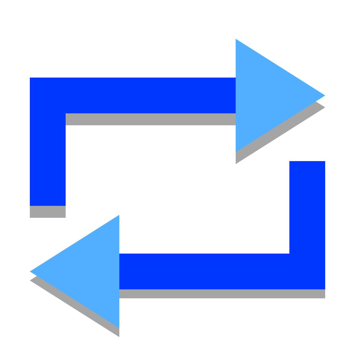 papercut style repeat icon