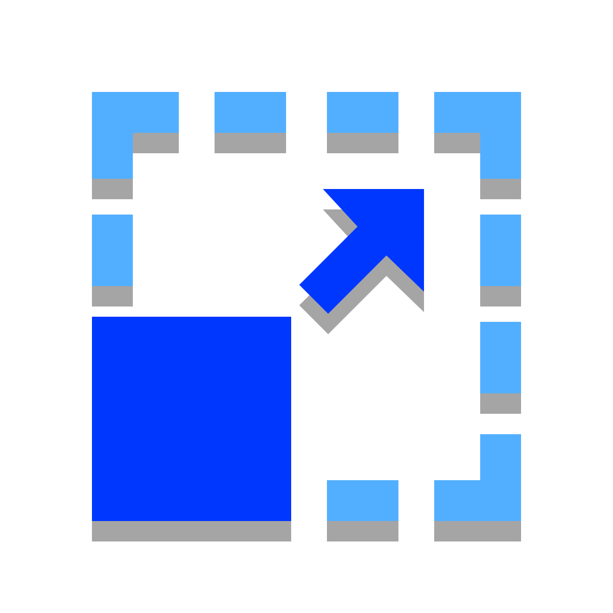 papercut style resize icon