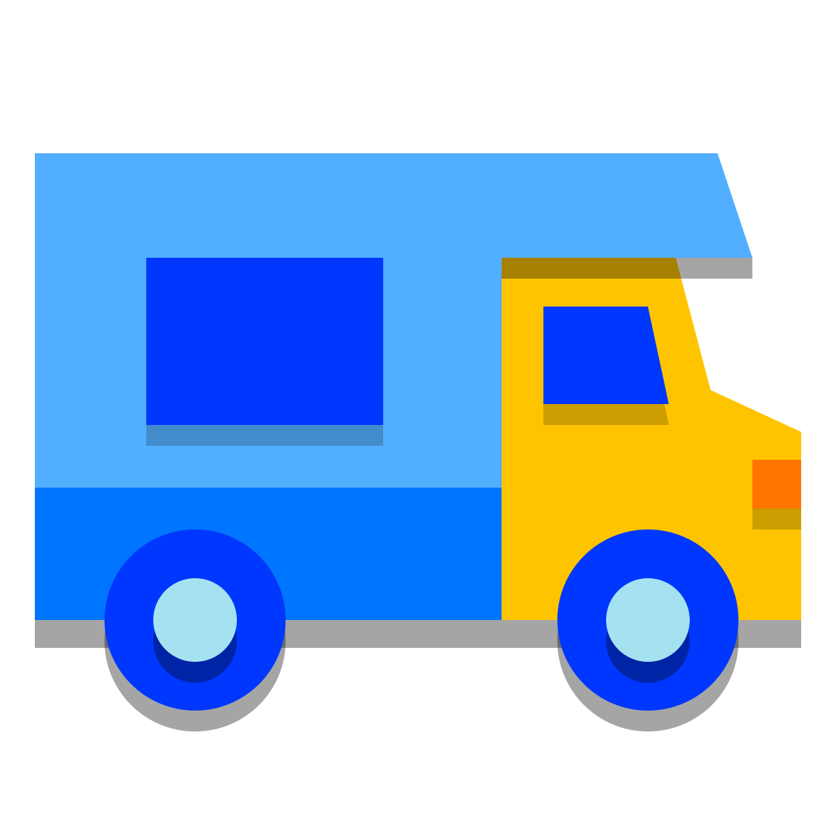 papercut style rv campground icon