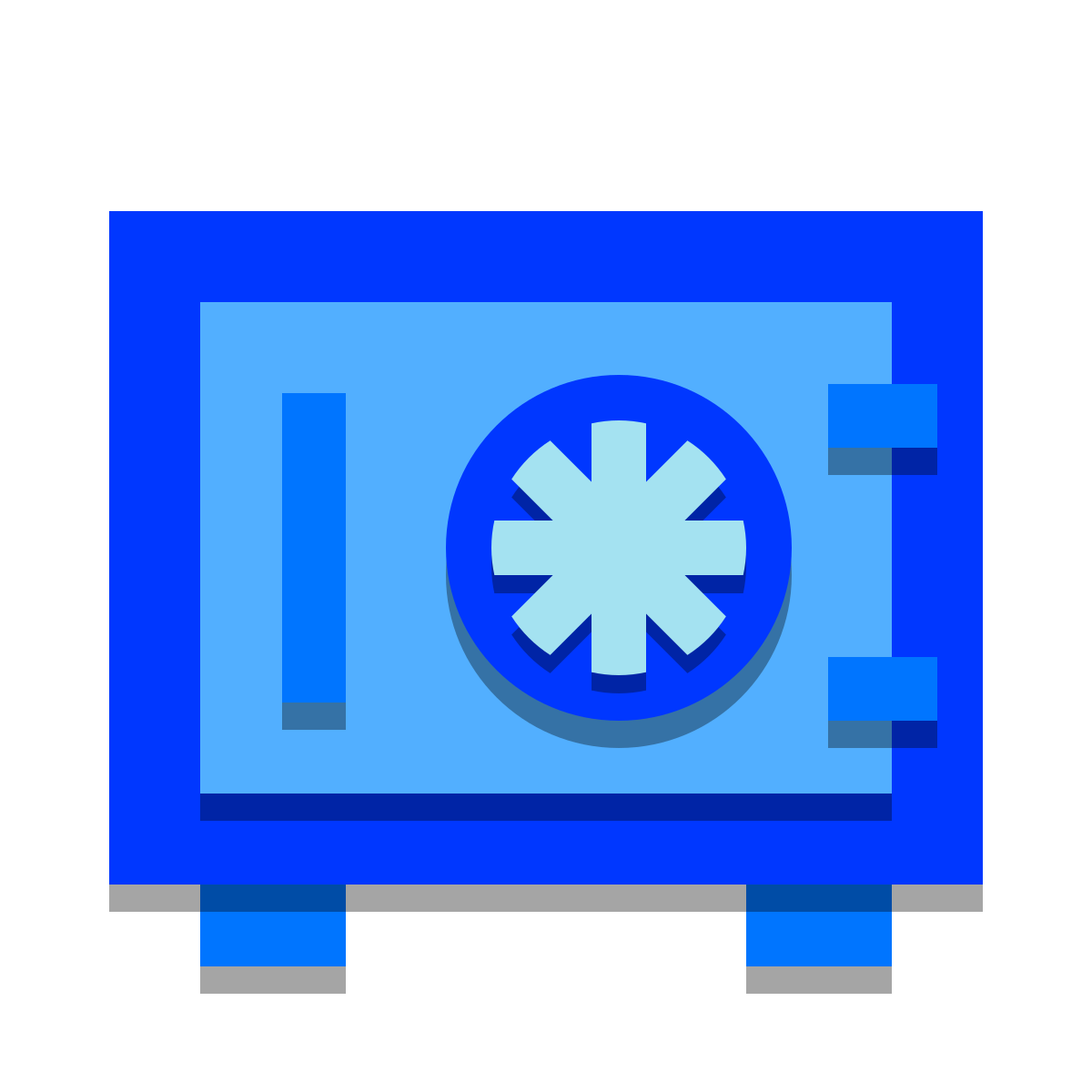 papercut style safe icon