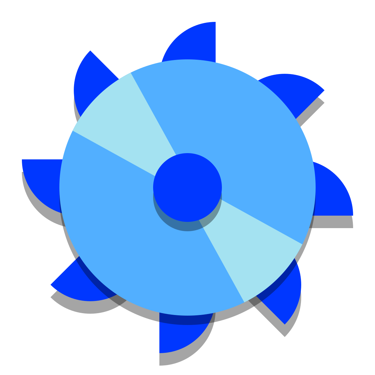papercut style saw blade icon