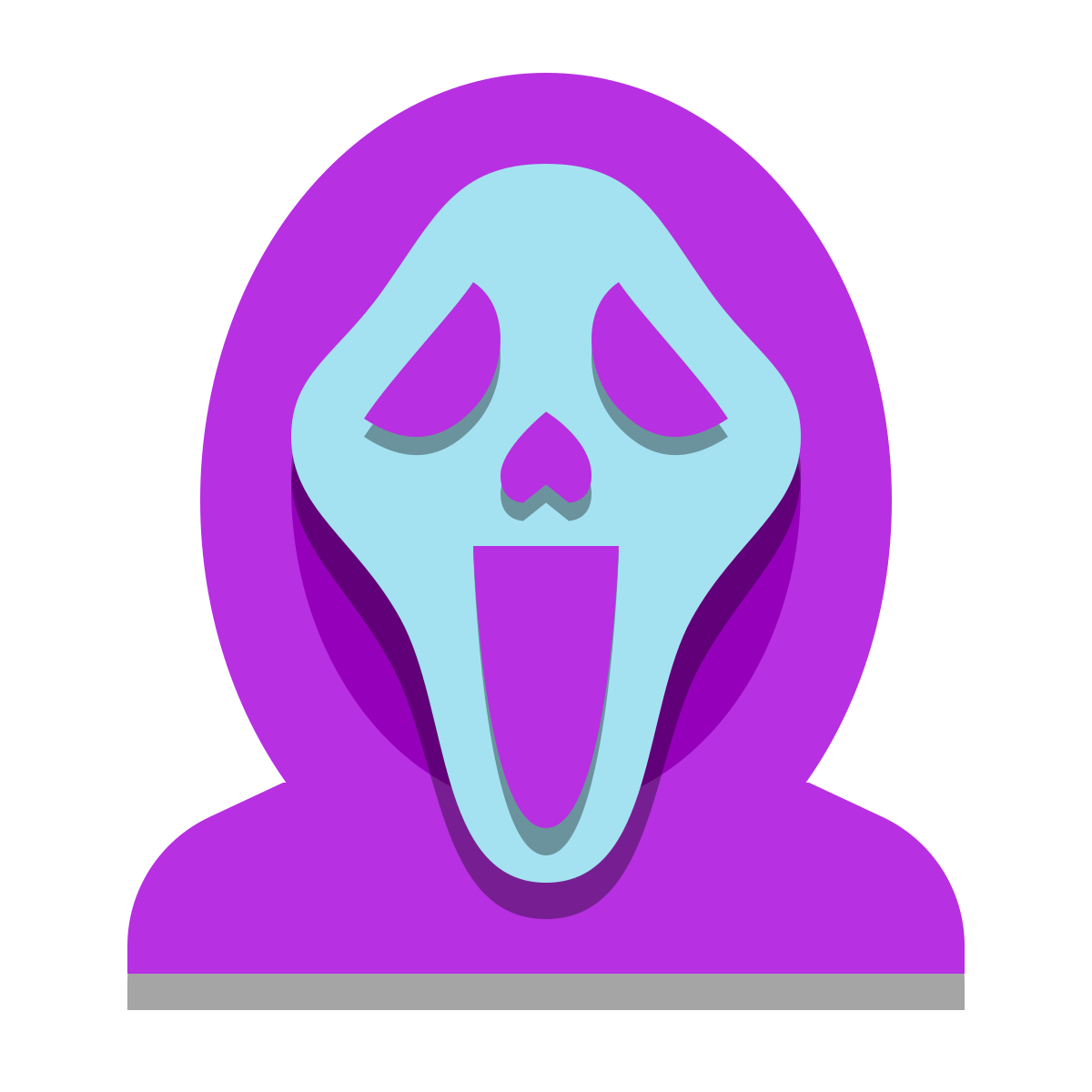 papercut style scream icon