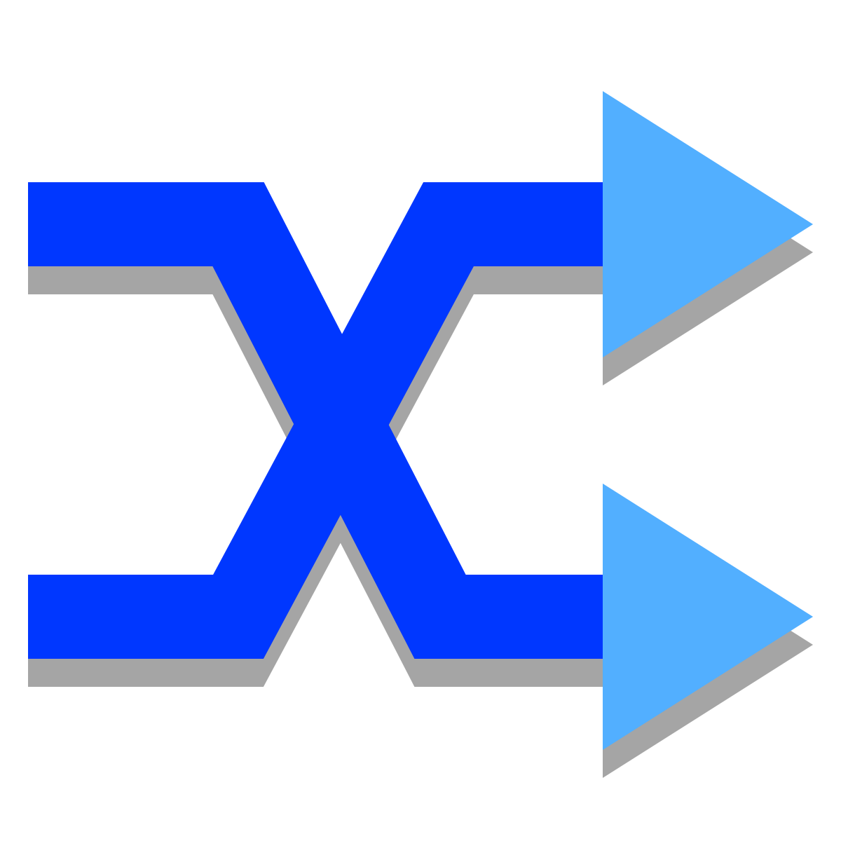papercut style shuffle icon