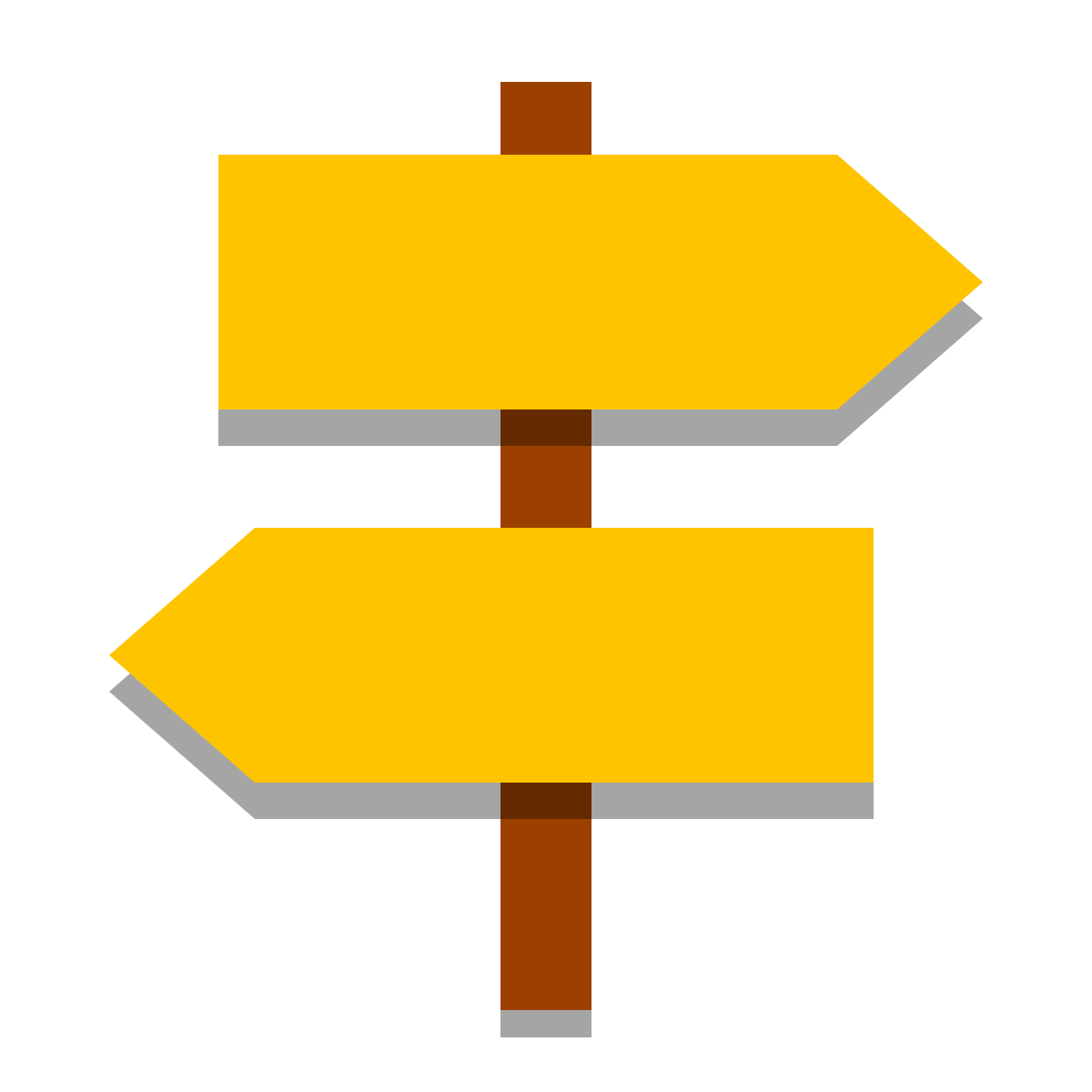 papercut style signpost icon